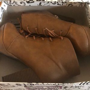 Dark Tan ankle boots